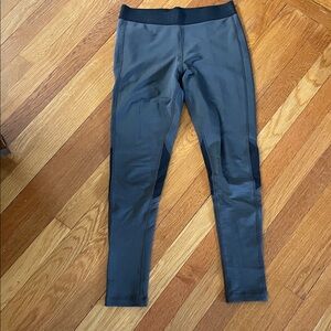 Nike Women's Charcoal and Black Leggings